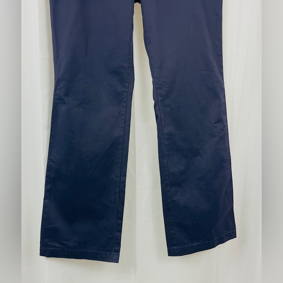 LANDS-END - Women’s Navy Mid Rise Trouser Leg Chino Lighthouse Pants Size 10 NWT - Picture 4 of 11